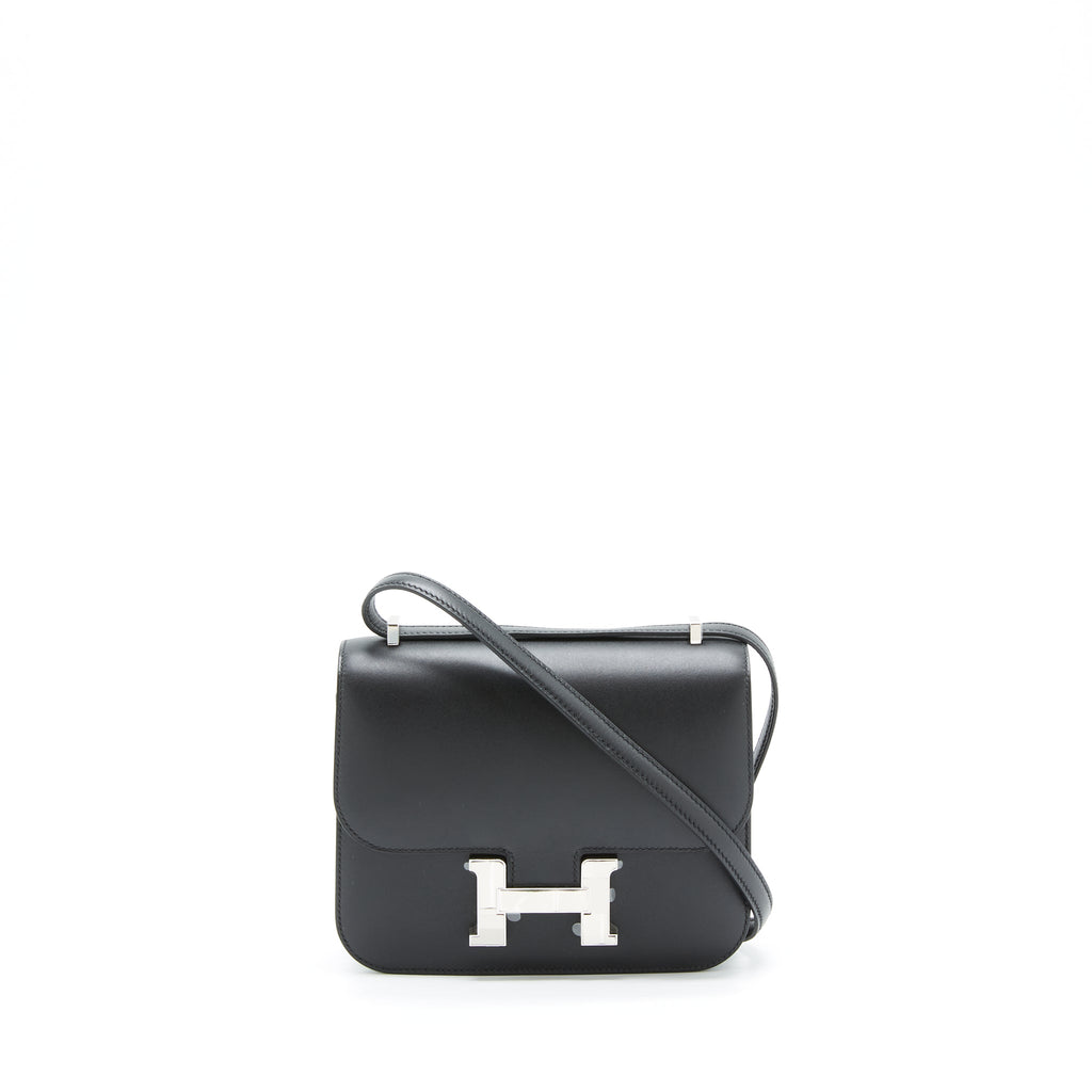 HERMES MINI CONSTANCE STUDIO DISCO LIMITED MONSIEUR LEATHER BLACK WITH SHW