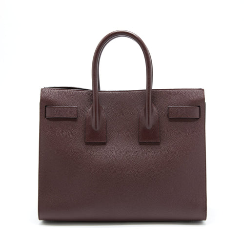 SAINT LAURENT/ YSL SAC DE JOUR CALFSKIN BURGUNDY BLACK HARDWARE