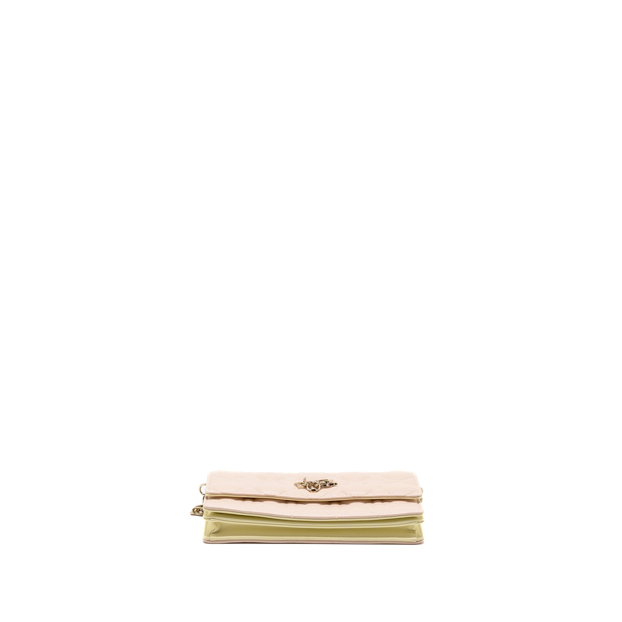 DIOR MY DIOR MINI BAG LAMBSKIN LIGHT PINK/LIGHT YELLOW LGHW