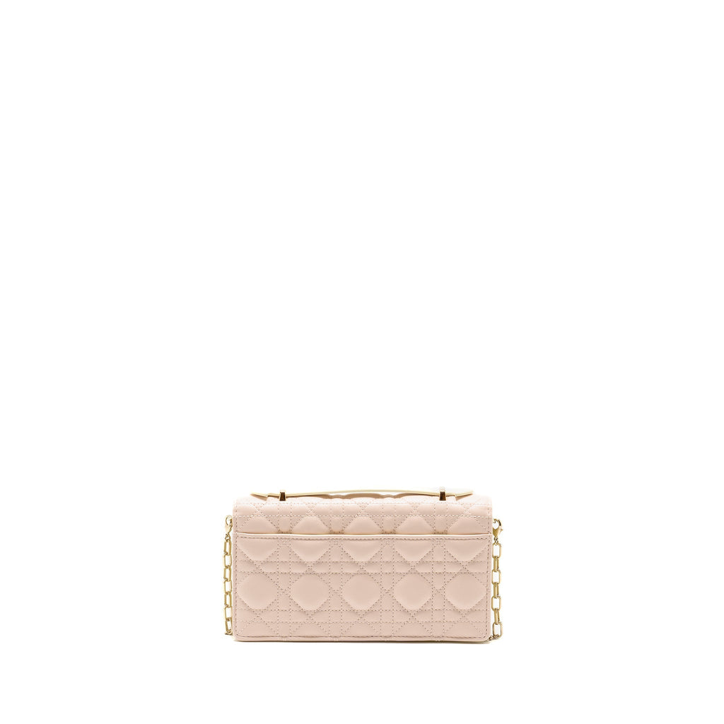 DIOR MY DIOR MINI BAG LAMBSKIN LIGHT PINK/LIGHT YELLOW LGHW