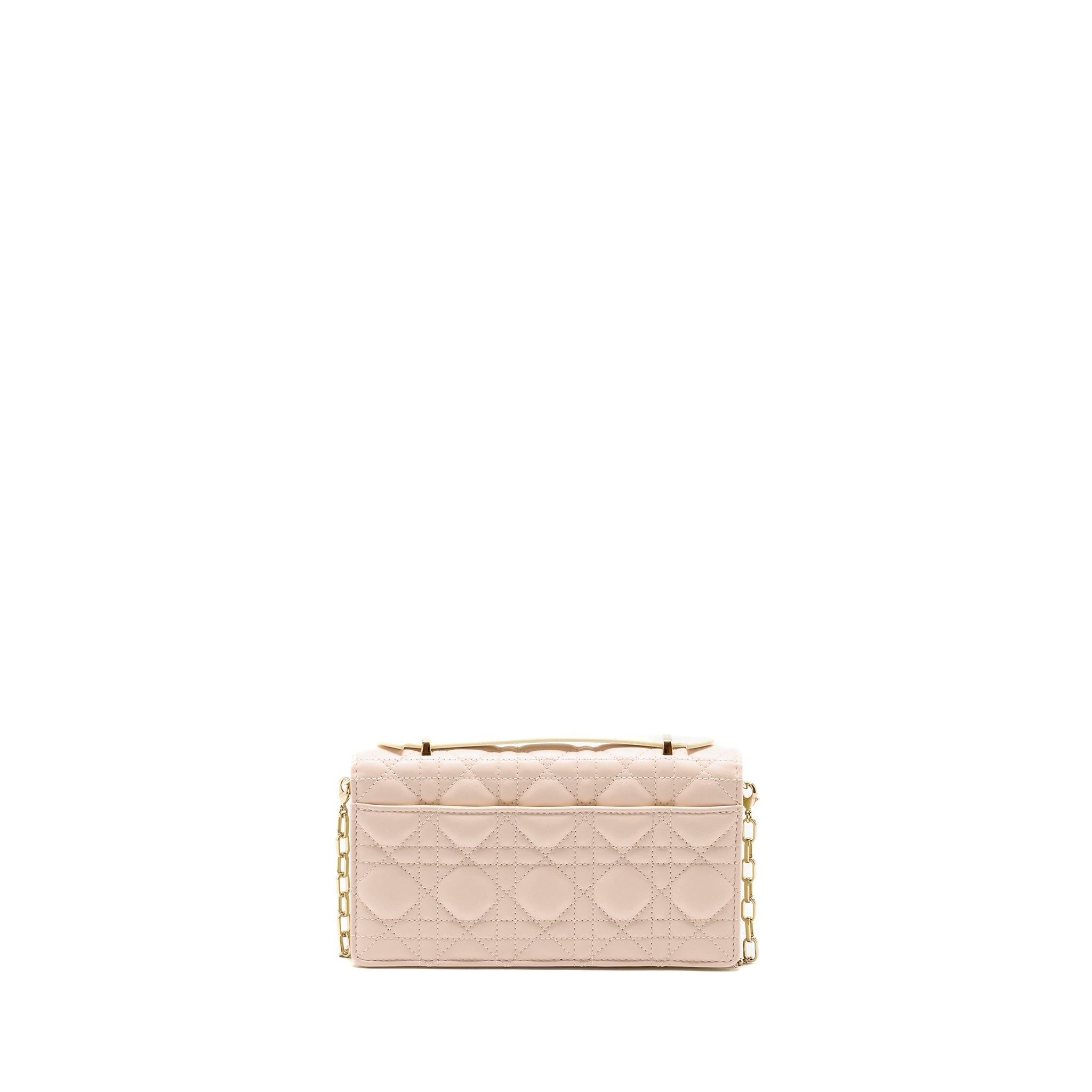 DIOR MY DIOR MINI BAG LAMBSKIN LIGHT PINK/LIGHT YELLOW LGHW