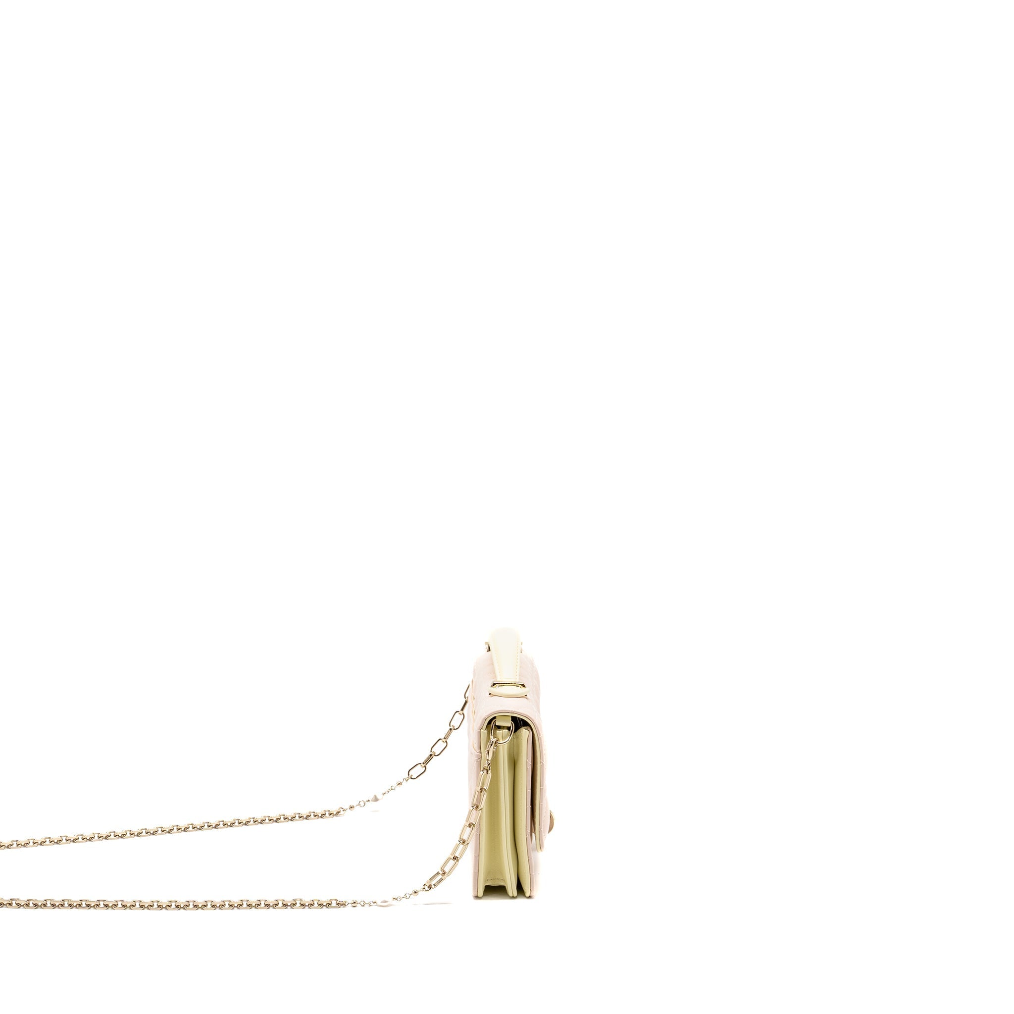 DIOR MY DIOR MINI BAG LAMBSKIN LIGHT PINK/LIGHT YELLOW LGHW