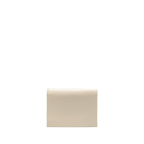 SAINT LAURENT/YSL CASSANDRA CHAIN WALLET CALFSKIN WHITE GHW