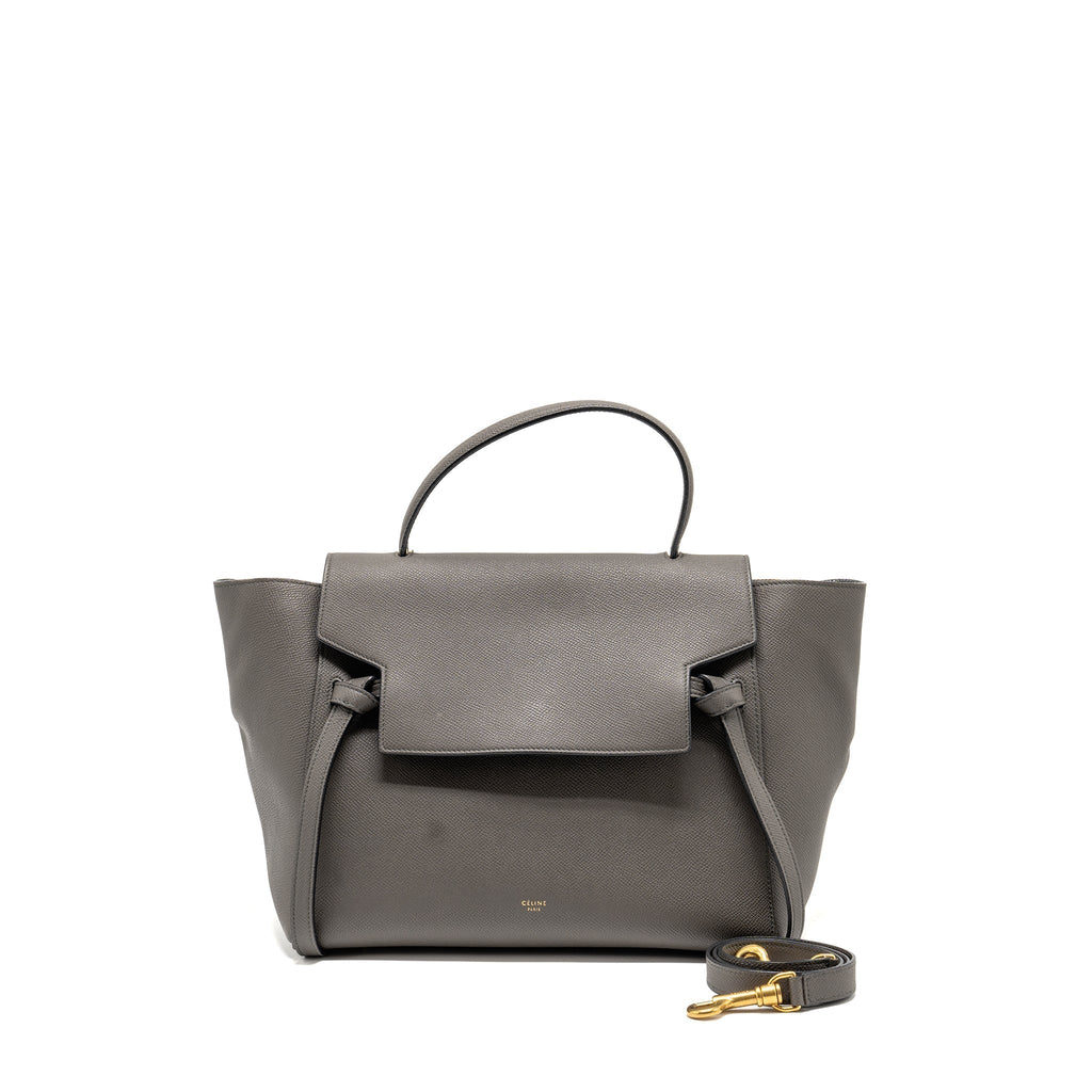 CELINE MINI BELT BAG CALFSKIN GREY GHW