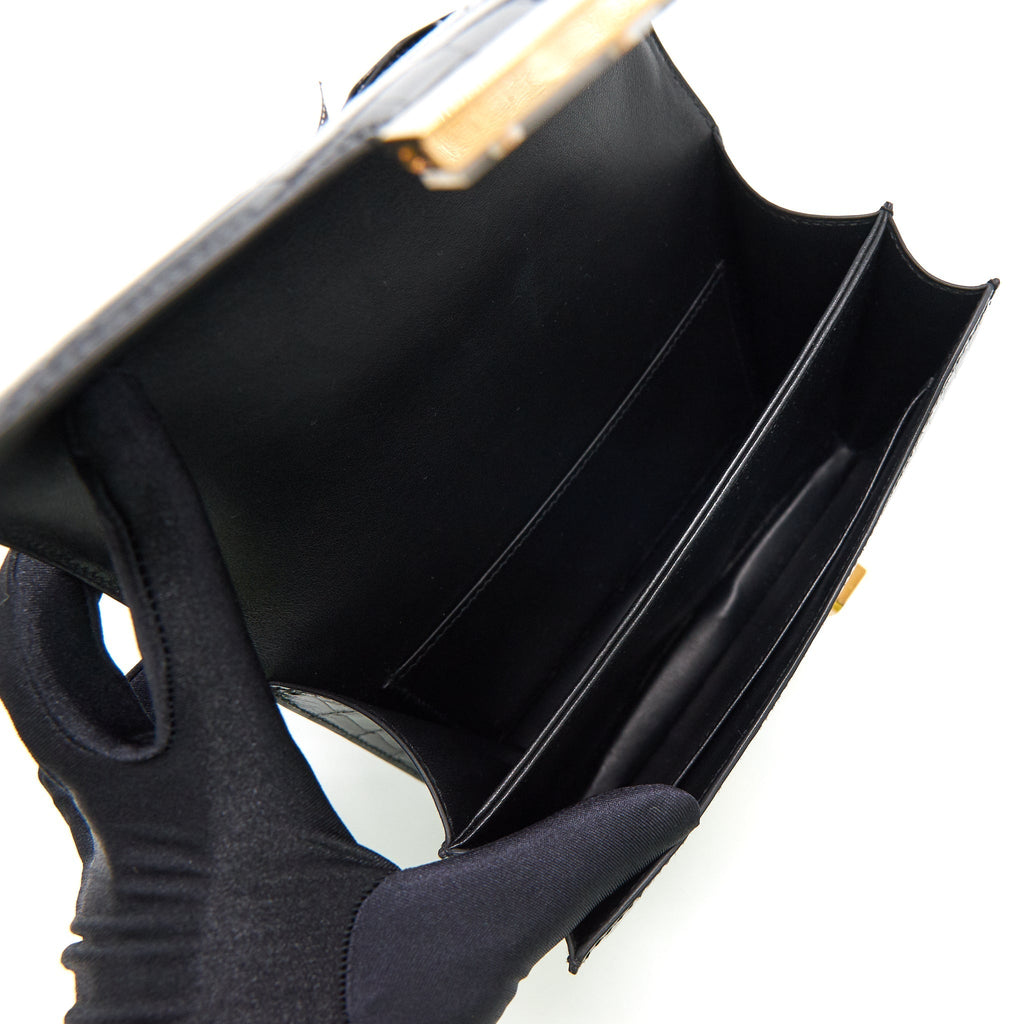 HERMES ALIGATOR CONSTANCE MINI BLACK RGHW