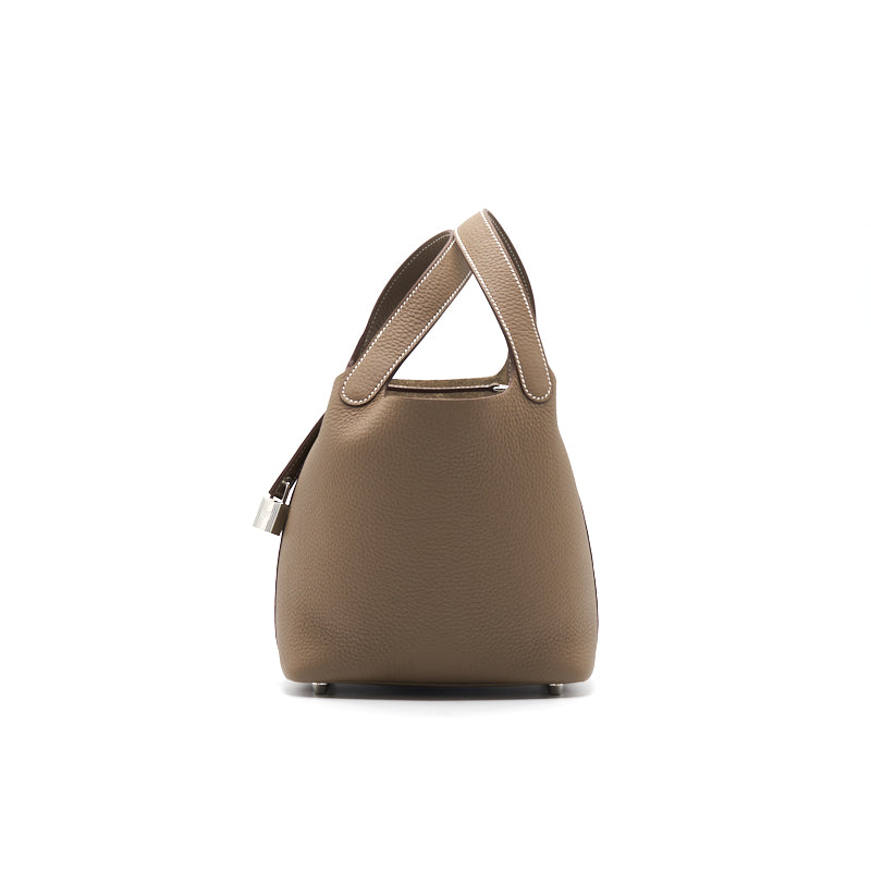 Hermes Picotin 18 Lock Bag Etoupe SHW