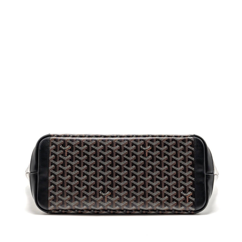 GOYARD ARTOIS BAG PM GOYARDINE CANVAS/CHEVROCHES CALFSKIN BLACK SHW