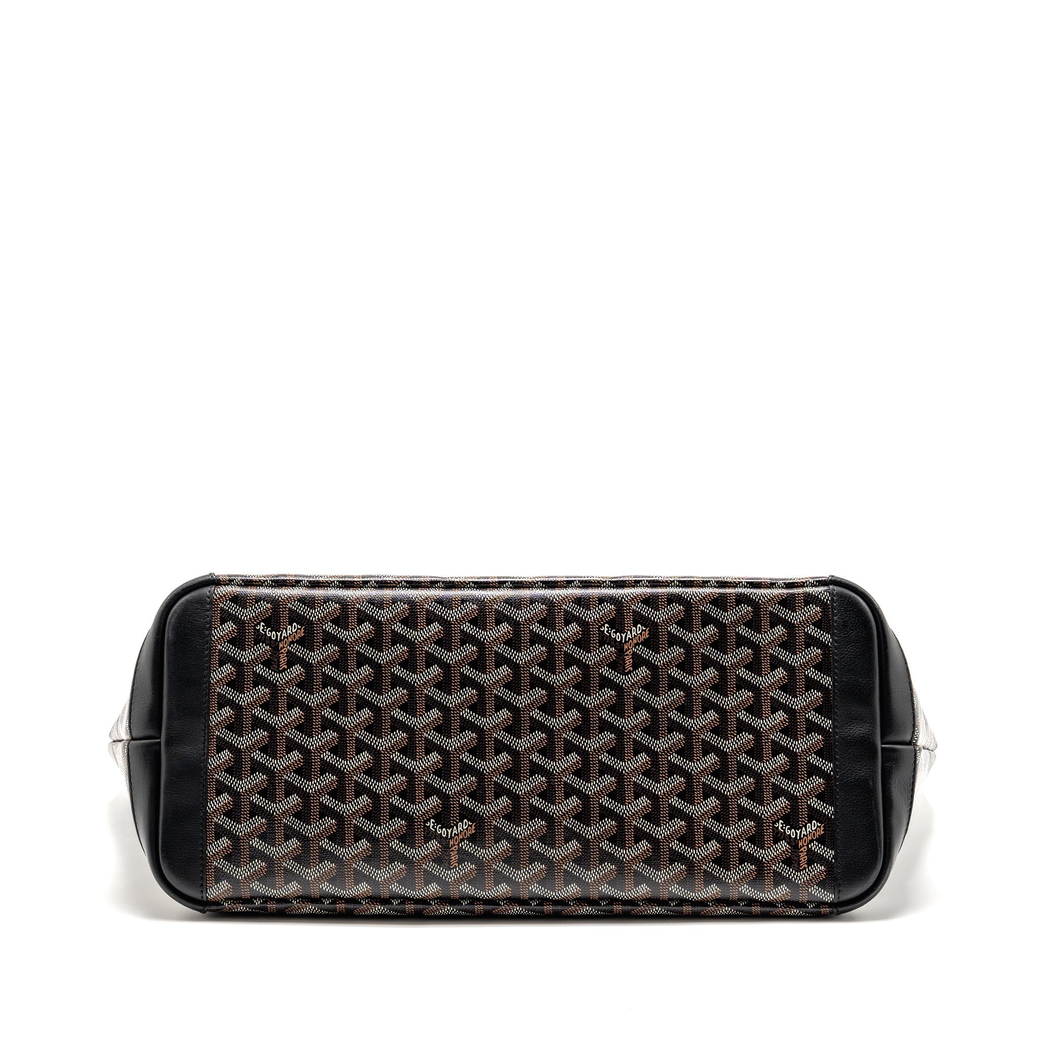 GOYARD ARTOIS BAG PM GOYARDINE CANVAS/CHEVROCHES CALFSKIN BLACK SHW