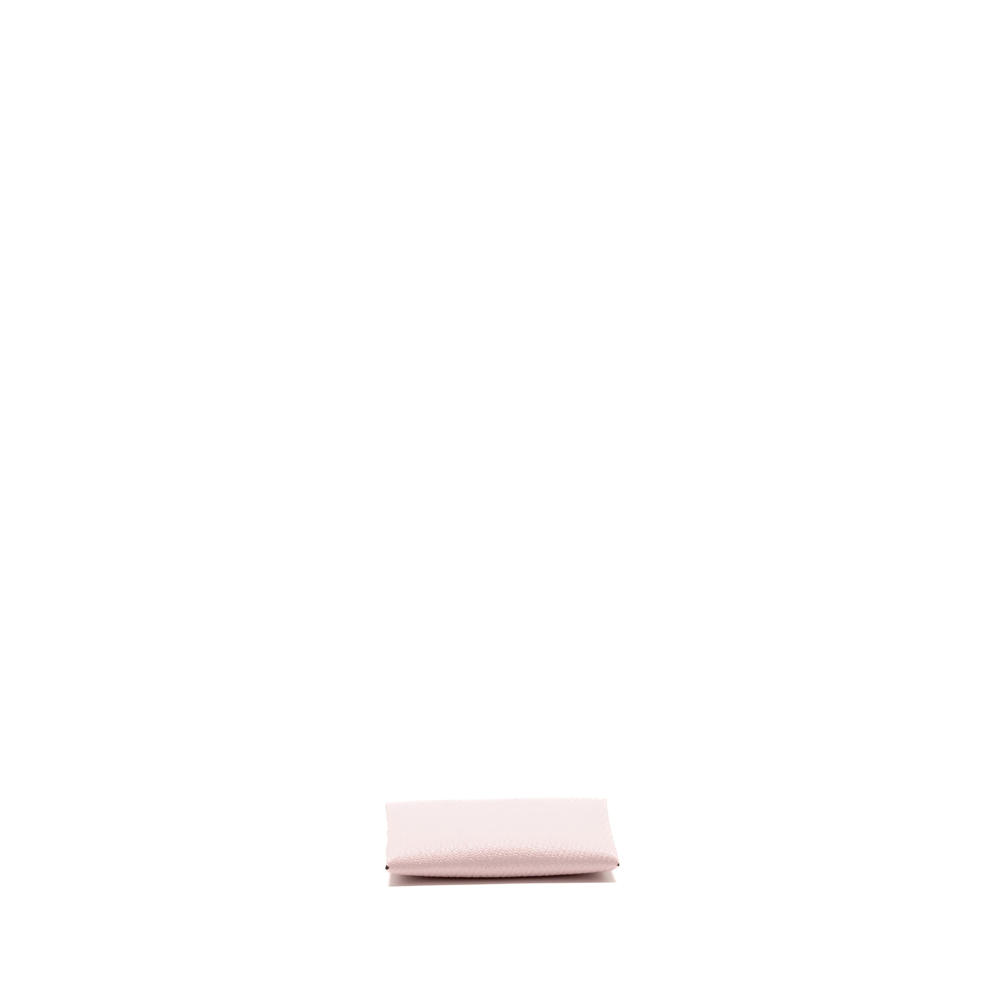 HERMES CALVI CARD HOLDER CHEVRE MYSORE ROSE DARLING SHW
