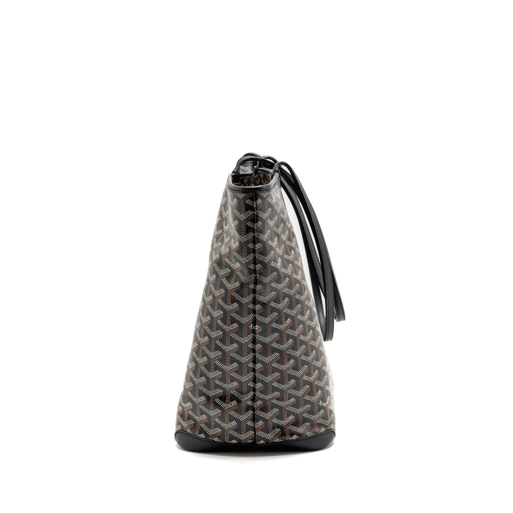GOYARD ARTOIS BAG PM GOYARDINE CANVAS/CHEVROCHES CALFSKIN BLACK SHW
