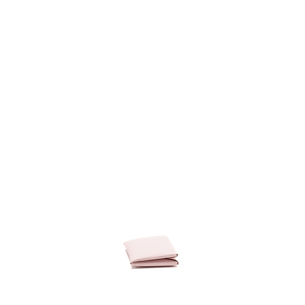 HERMES CALVI CARD HOLDER CHEVRE MYSORE ROSE DARLING SHW