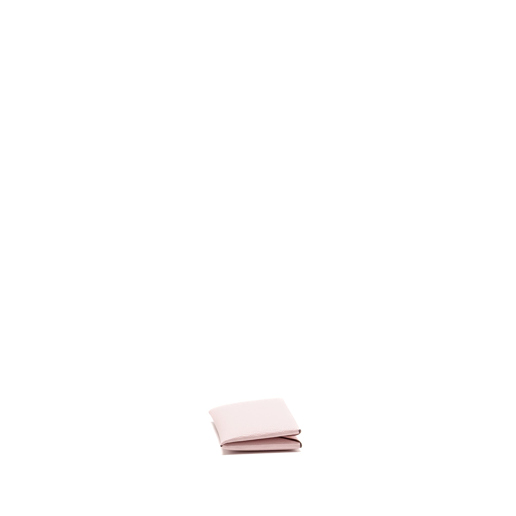 HERMES CALVI CARD HOLDER CHEVRE MYSORE ROSE DARLING SHW