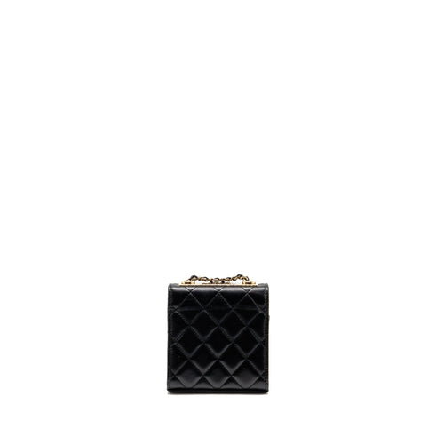 Chanel Mini Trendy CC Clutch with Chain Lambskin Black LGHW (Microchip)