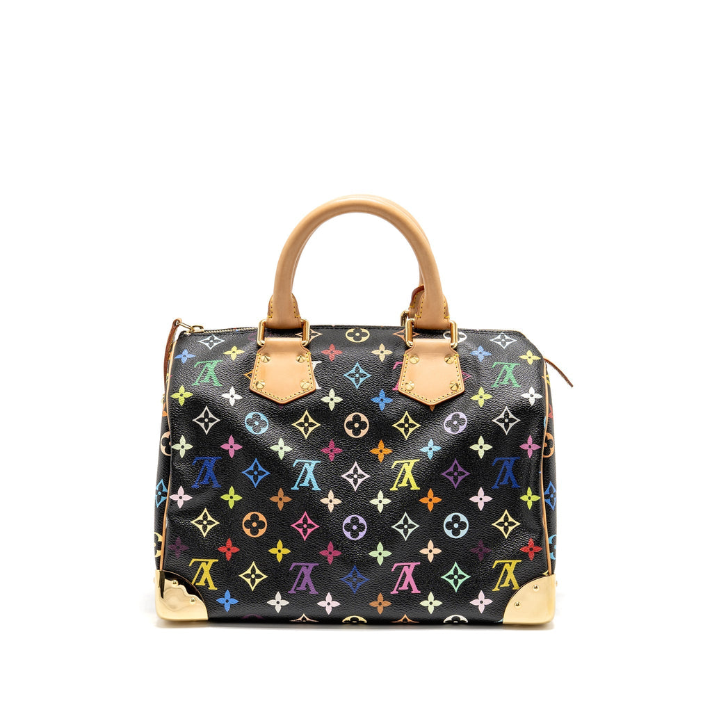 LOUIS VUITTON X TAKASHI MURAKAMI SPEEDY 30 LIMITED EDITION MULTICOLOURED MONOGRAM CANVAS BLACK GHW