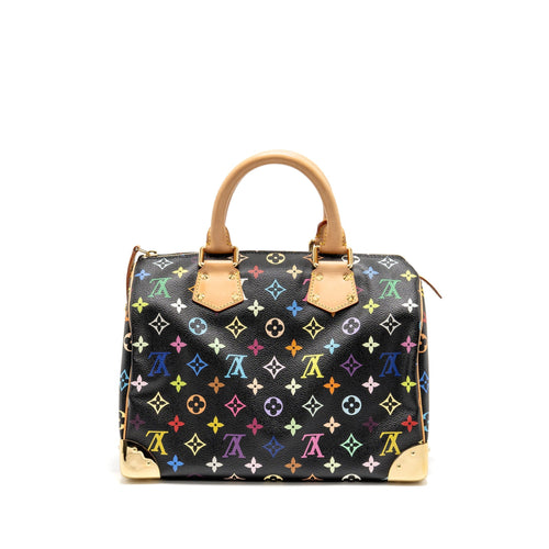LOUIS VUITTON X TAKASHI MURAKAMI SPEEDY 30 LIMITED EDITION MULTICOLOURED MONOGRAM CANVAS BLACK GHW