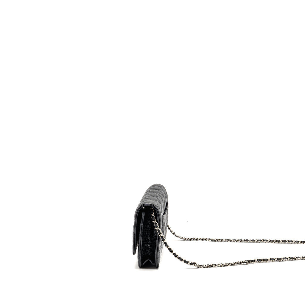 CHANEL CLASSIC WALLET ON CHAIN CAVIAR BLACK SHW