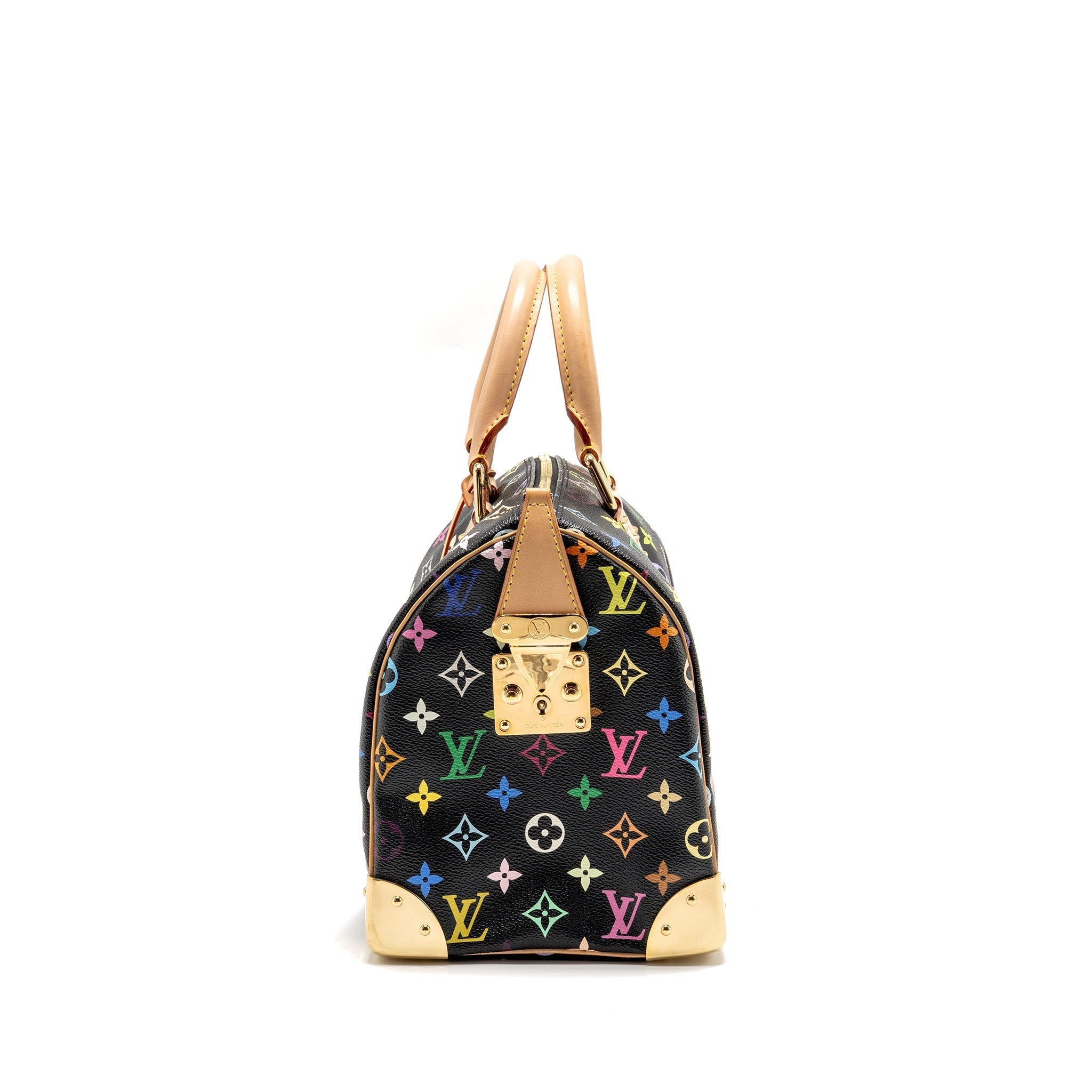 LOUIS VUITTON X TAKASHI MURAKAMI SPEEDY 30 LIMITED EDITION MULTICOLOURED MONOGRAM CANVAS BLACK GHW