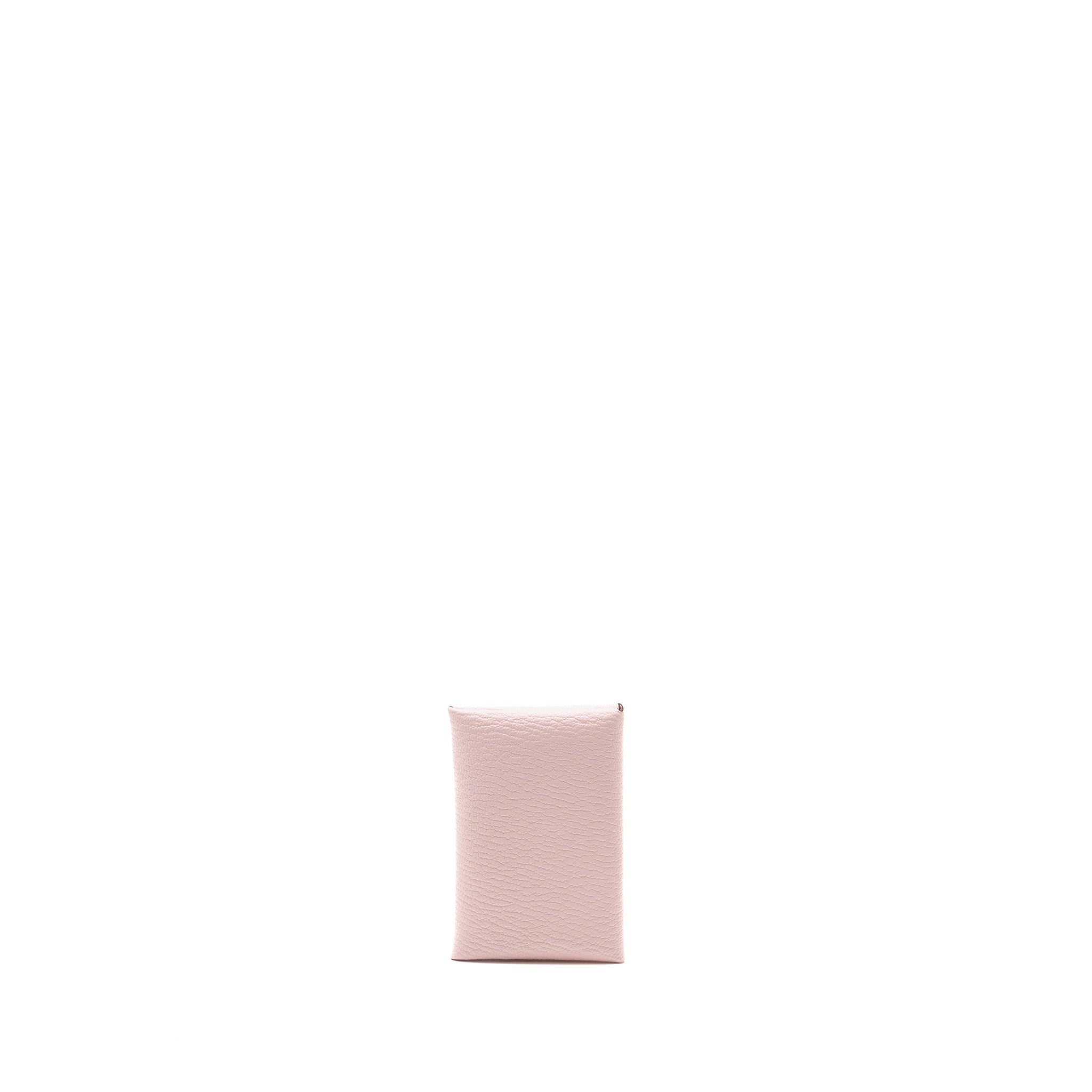 HERMES CALVI CARD HOLDER CHEVRE MYSORE ROSE DARLING SHW