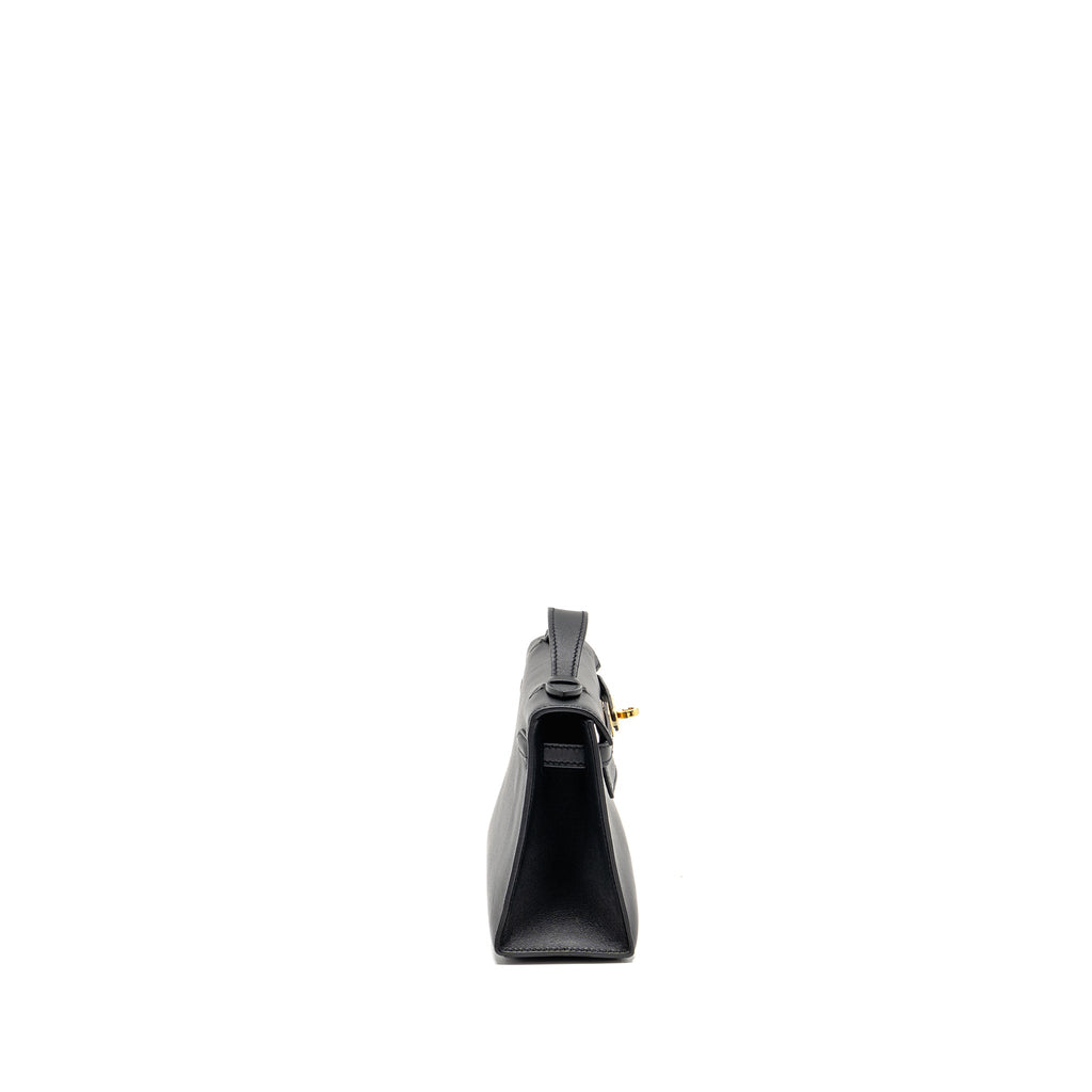 Hermes Kelly Pochette Swift Black GHW