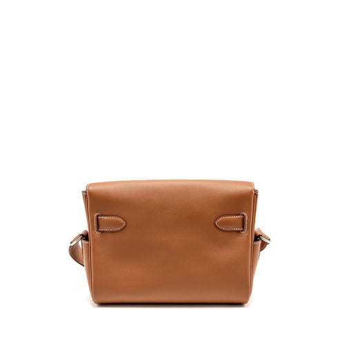 HERMES KELLY MESSENGER PM BAG EVERCOLOR GOLD SHW