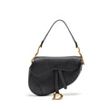 DIOR MEDIUM SADDLE BAG CALFSKIN BLACK GHW