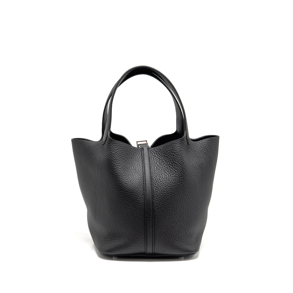 HERMES PICOTIN 22 LOCK BAG CLEMENCE BLACK SHW