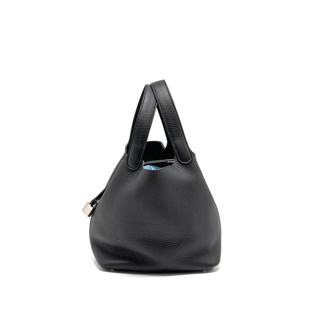 HERMES PICOTIN 22 LOCK BAG CLEMENCE BLACK SHW