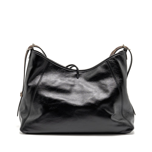 LOUIS VUITTON CARRYALL VIBE MM LAMBSKIN/MONOGRAM CANVAS BLACK SHW