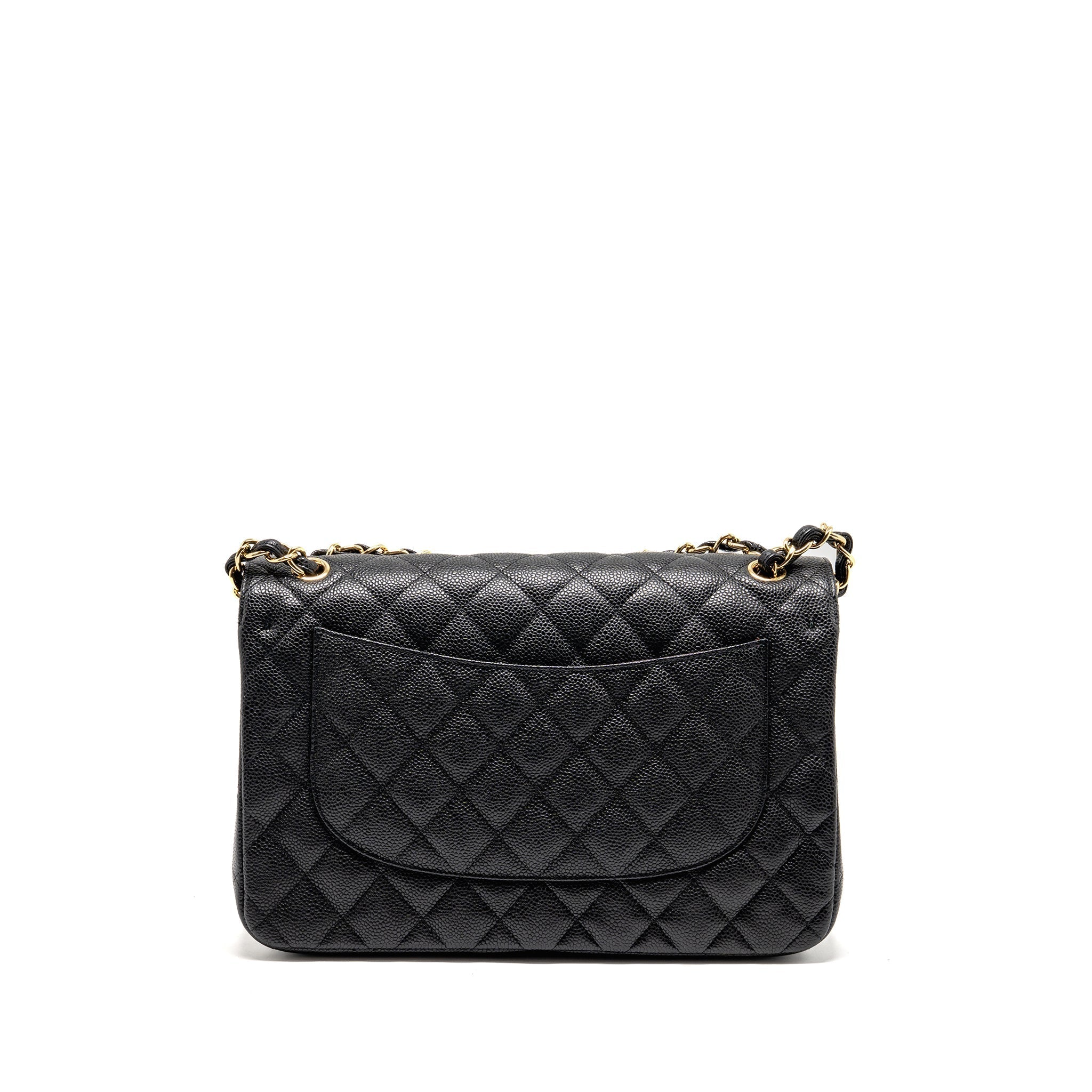 CHANEL JUMBO CLASSIC DOUBLE FLAP BAG CAVIAR BLACK GHW