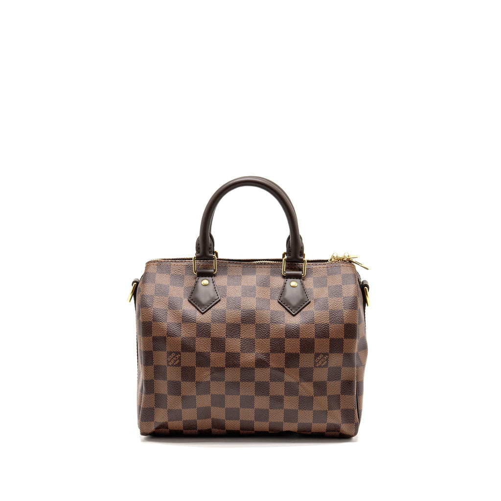 LOUIS VUITTON SPEEDY BANDOULIERE 25 DAMIER EBENE CANVAS GHW