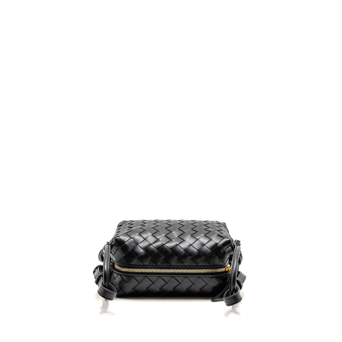 Bottega Veneta Top Handle Loop Bag Calfskin Black GHW