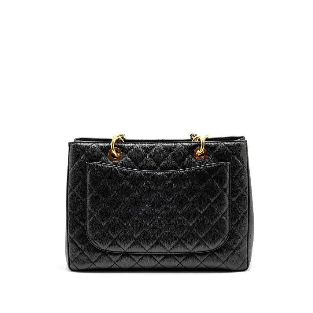 CHANEL GRAND SHOPPING TOTE BAG CAVIAR BLACK GHW