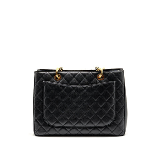 CHANEL GRAND SHOPPING TOTE BAG CAVIAR BLACK GHW