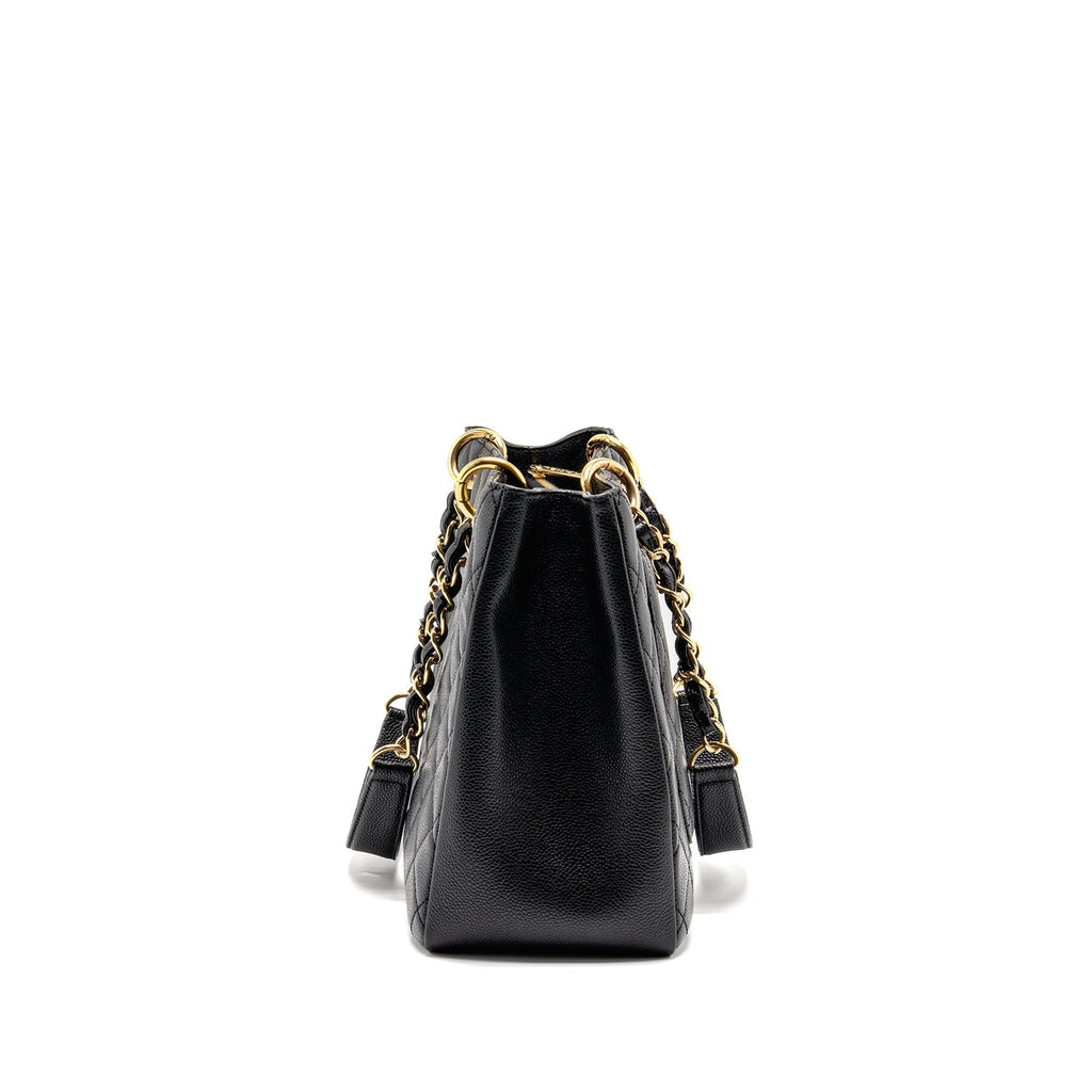 CHANEL GRAND SHOPPING TOTE BAG CAVIAR BLACK GHW