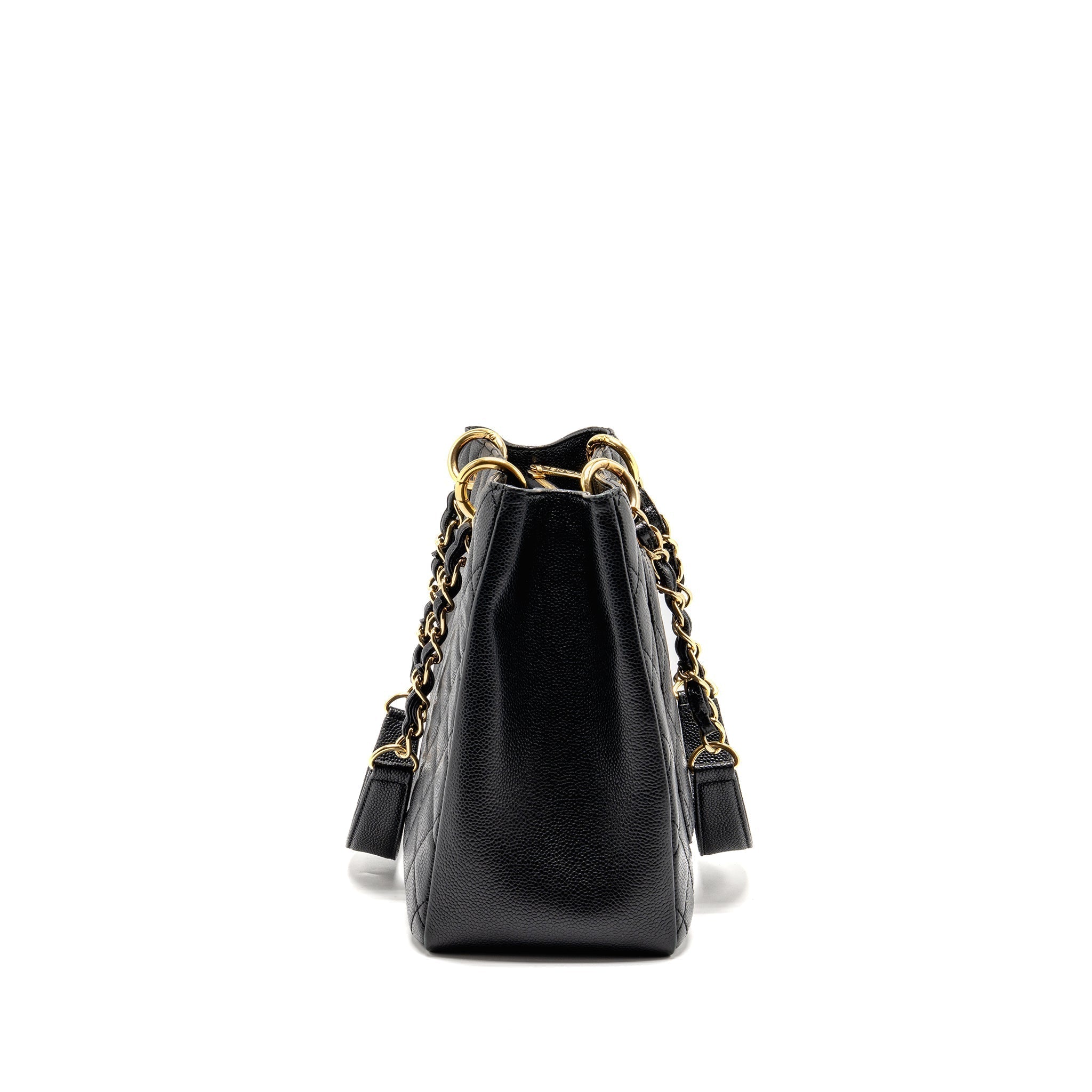 CHANEL GRAND SHOPPING TOTE BAG CAVIAR BLACK GHW