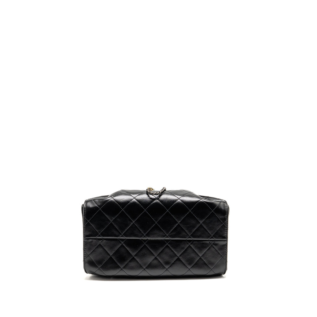 Chanel Small 25 Bag Aged Calfskin Black Multicolour Hardware (Microchip)