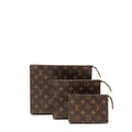 LOUIS VUITTON TRIO TOILET POUCH MONOGRAM CANVAS GHW
