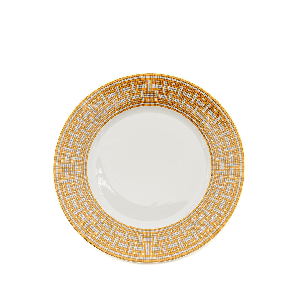 HERMES ASSIETTE MOSAIQUE AU 24 GOLD DINNER PLATES MULTICOLOUR (SELL IN A SET)