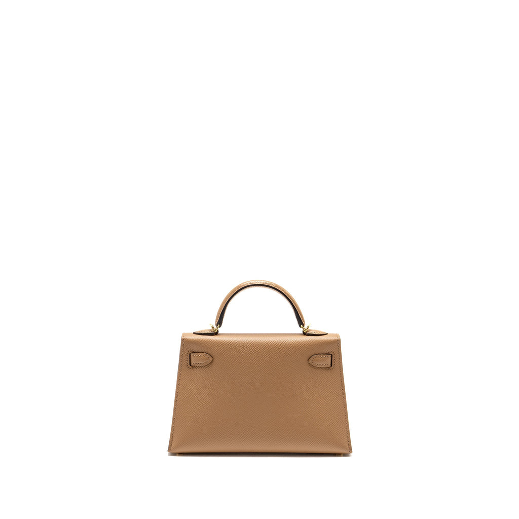 HERMES MINI KELLY II EPSOM CHAI GHW