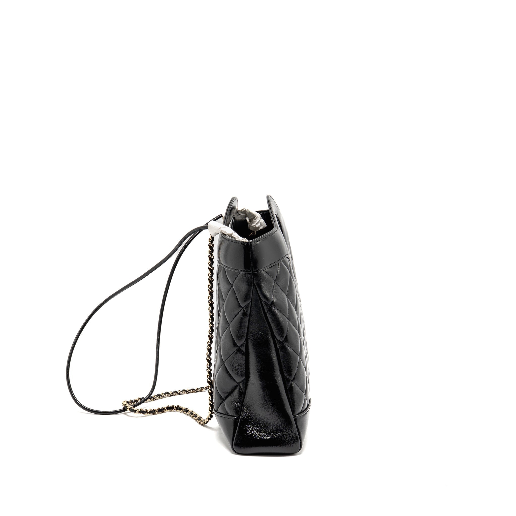 CHANEL MEDIUM 31 BAG SHINY LAMBSKIN BLACK LGHW (MICROCHIP)