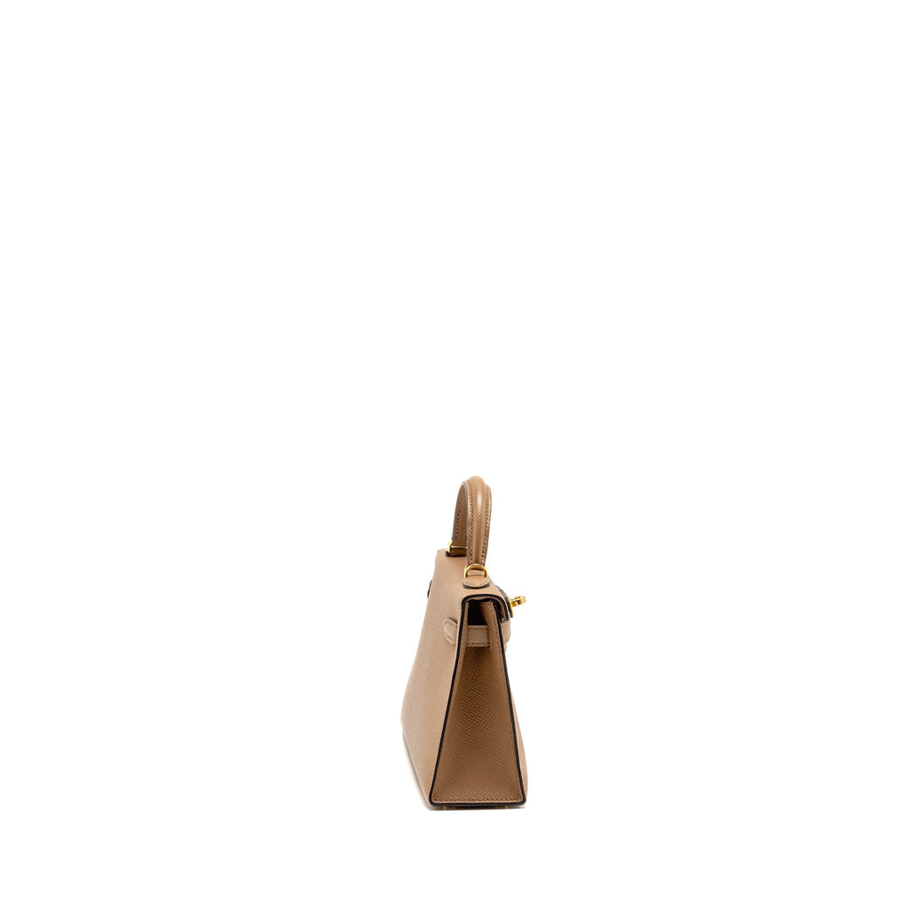 HERMES MINI KELLY II EPSOM CHAI GHW