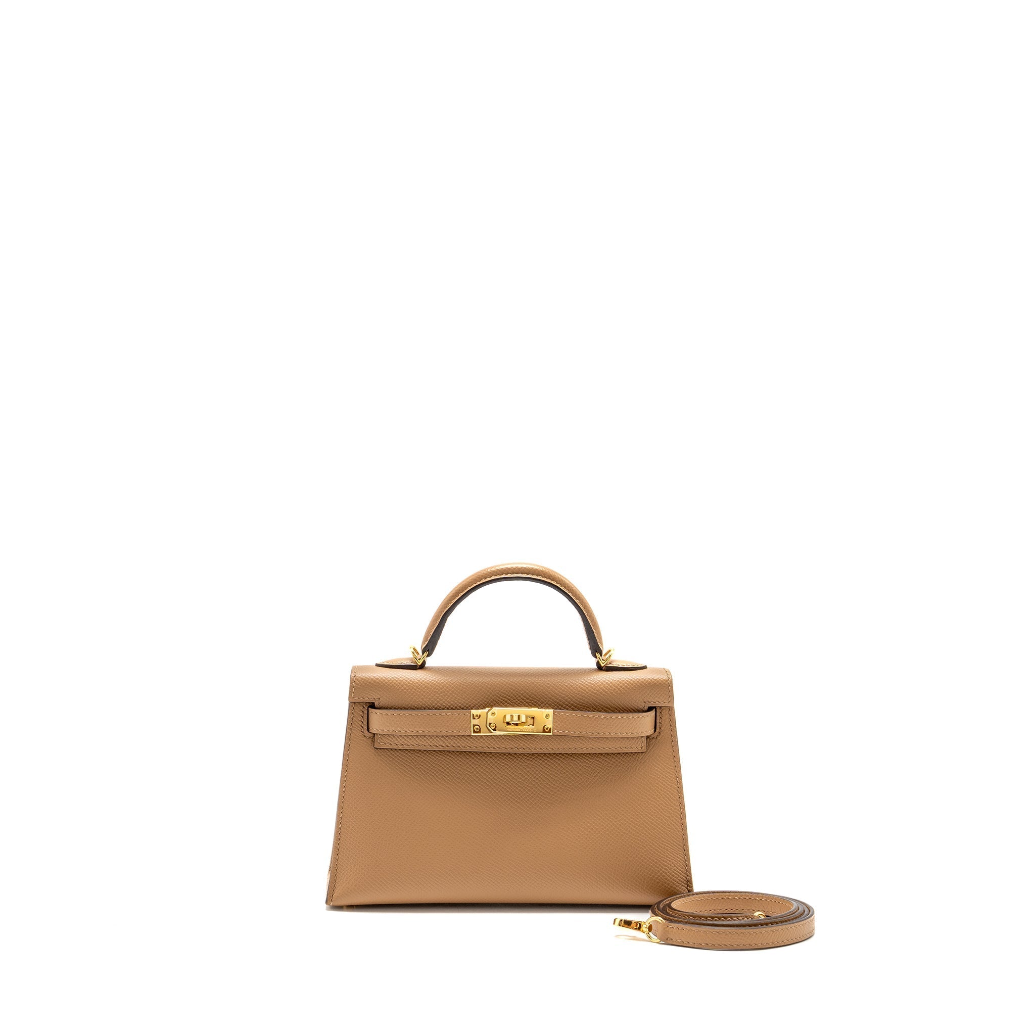 HERMES MINI KELLY II EPSOM CHAI GHW