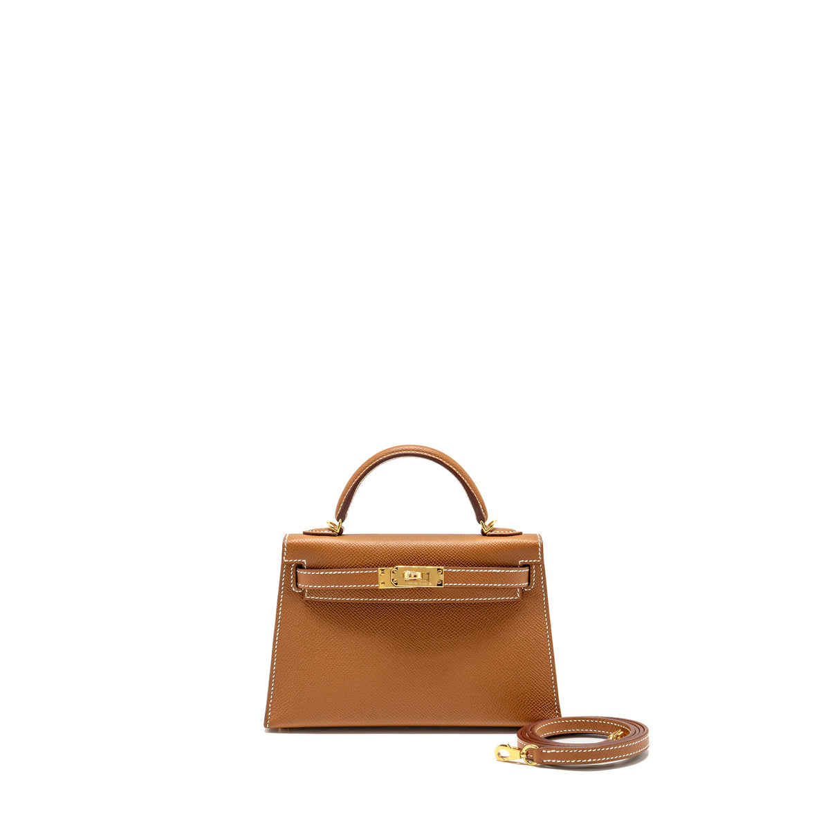 Hermes mini kelly II Epsom gold GHW