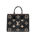 LOUIS VUITTON ONTHEGO MM MONOGRAM EMPREINTE LEATHER BLACK/BEIGE GHW
