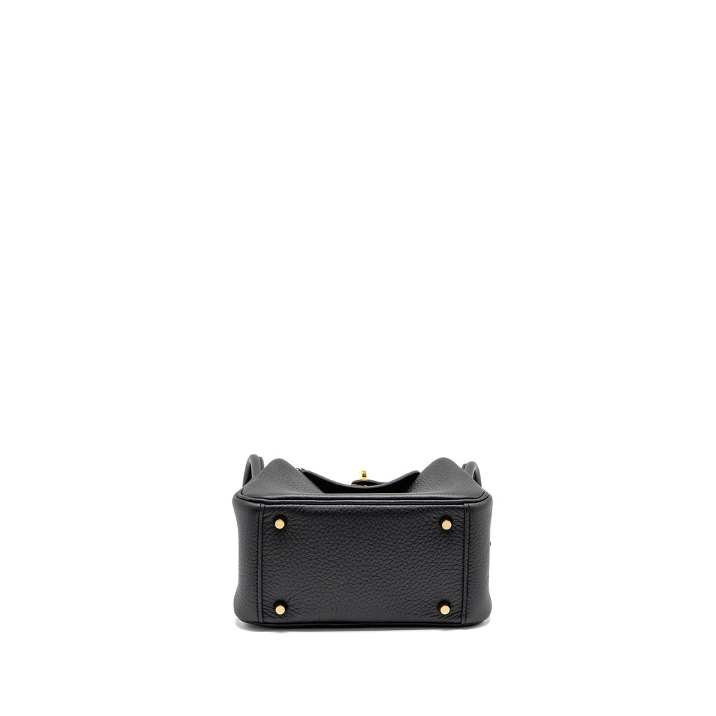 HERMES MINI LINDY II CLEMENCE BLACK GHW