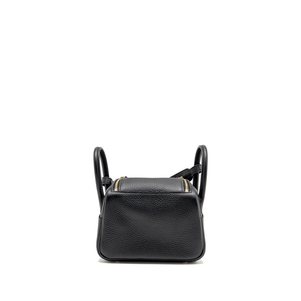 HERMES MINI LINDY II CLEMENCE BLACK GHW