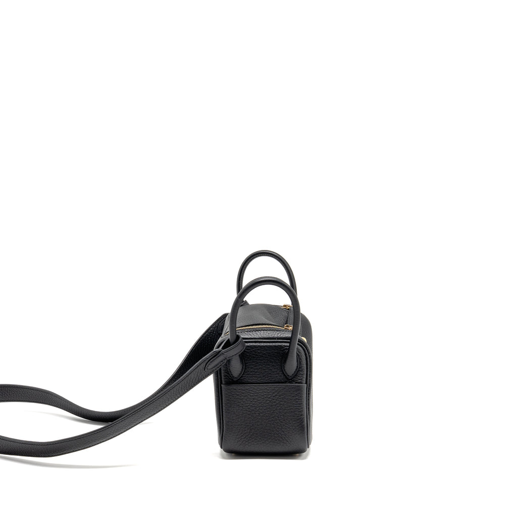 HERMES MINI LINDY II CLEMENCE BLACK GHW
