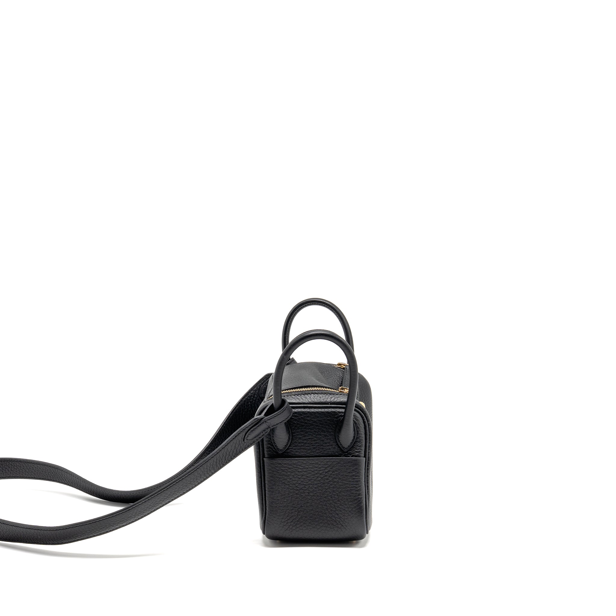 HERMES MINI LINDY II CLEMENCE BLACK GHW