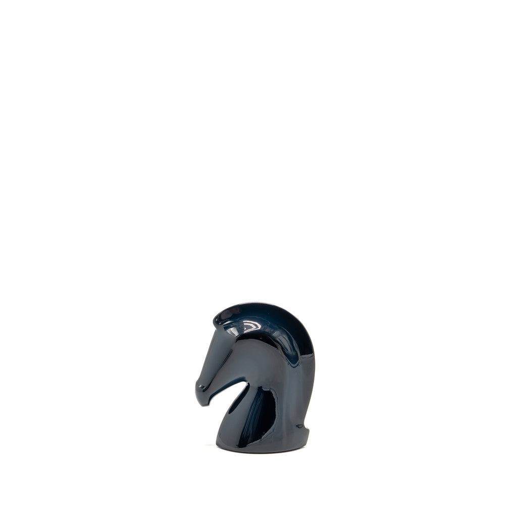 HERMES SAMARCANDE PAPERWEIGHT WOOD / TAURILLON LEATHER INDIGO