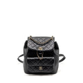 CHANEL LARGE DUMA BACKPACK CALFSKIN BLACK LGHW (MICROCHIP)